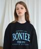 BONIEE Arch Big Typo Oversized Sweatshirt Black