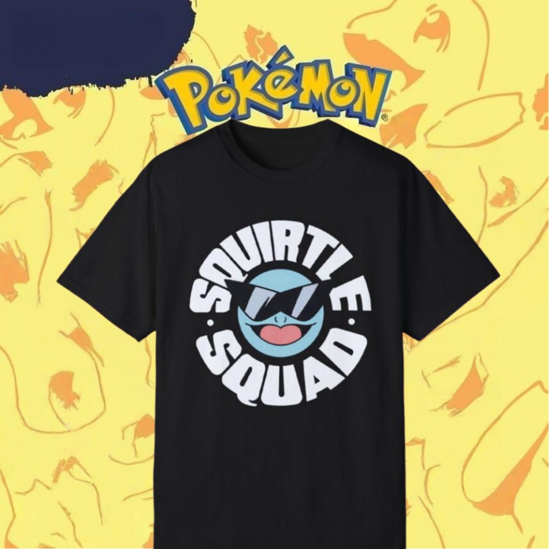 

2026 New Squirtle Pokemon Anime T Shirt Man Women Cotton Short Sleeve Parent-child Tee Streetwear Y2k Clothes Casual Top Unis... S разноцветный