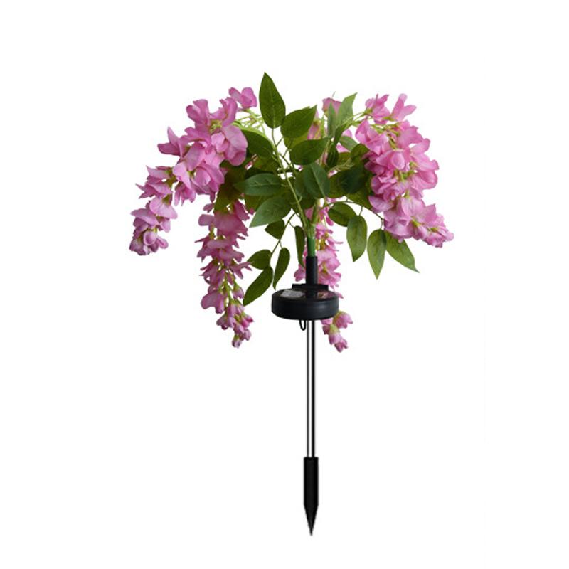 Solar Garden Lights Outdoor 4 Branches Flower Lights for Outside 2 Modes Waterproof Garden Decor for Yard Patio Pathway Backyard