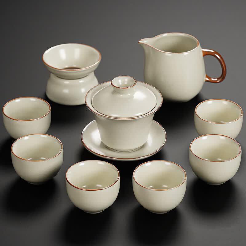 Ru Ware Ceramic Gongfu Tea Set
