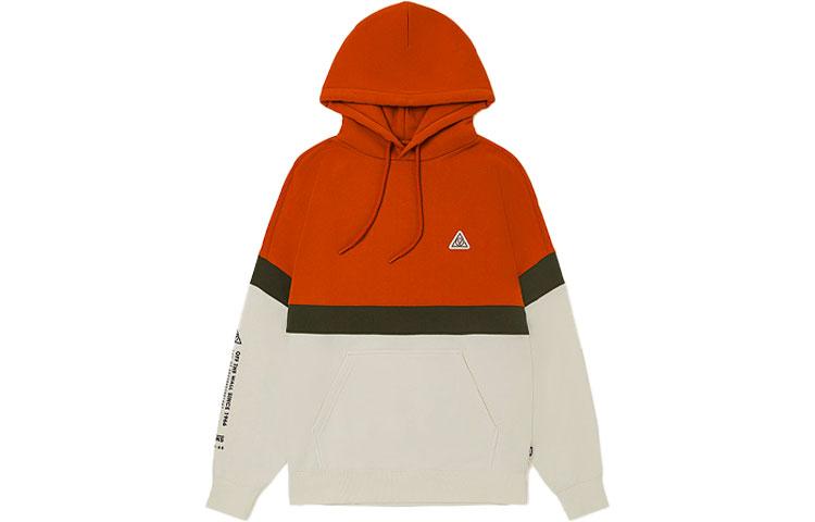 Vans Патчворк BF Флисовая подкладка Color Block Патчворк Американская толстовка Унисекс Грязный оранжевый Белый VN0A4UT23KS S