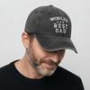 Washed Cotton World's Best Dad Caps Adjustable Baseball Cap Fashion Sport Visors Cap  Father's Gift