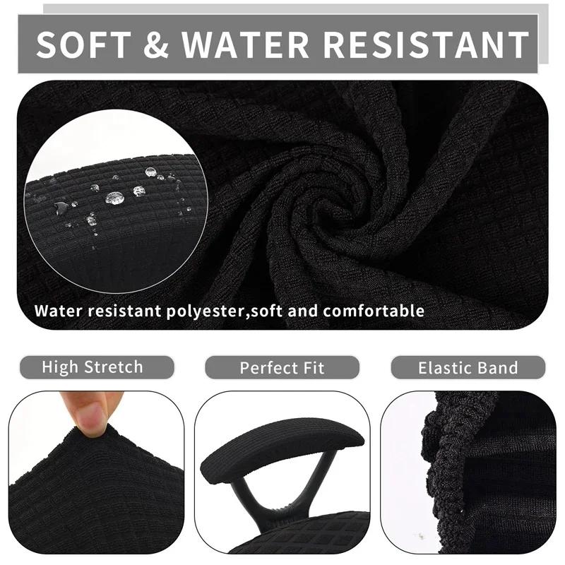 2pcs/Set Armchair Cover Elastic Solid Color Office Chair Elbow Arm Universal Rotating Computer Chair Armrest Cover for Decor