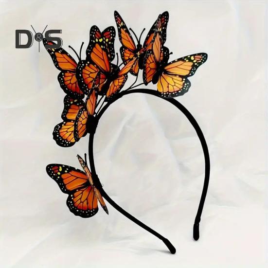 Frauen Stirnband Bunte Schmetterlinge Decor Braut Haar Band Parteien Cosplay Halloween Haar Zubehör