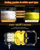 AUXBEAM 6 Types 3 Inch LED Pod Lights White & Amber Spot / Flood / Combo Driving Work Light for ATV SUV Truck Pickup Boat