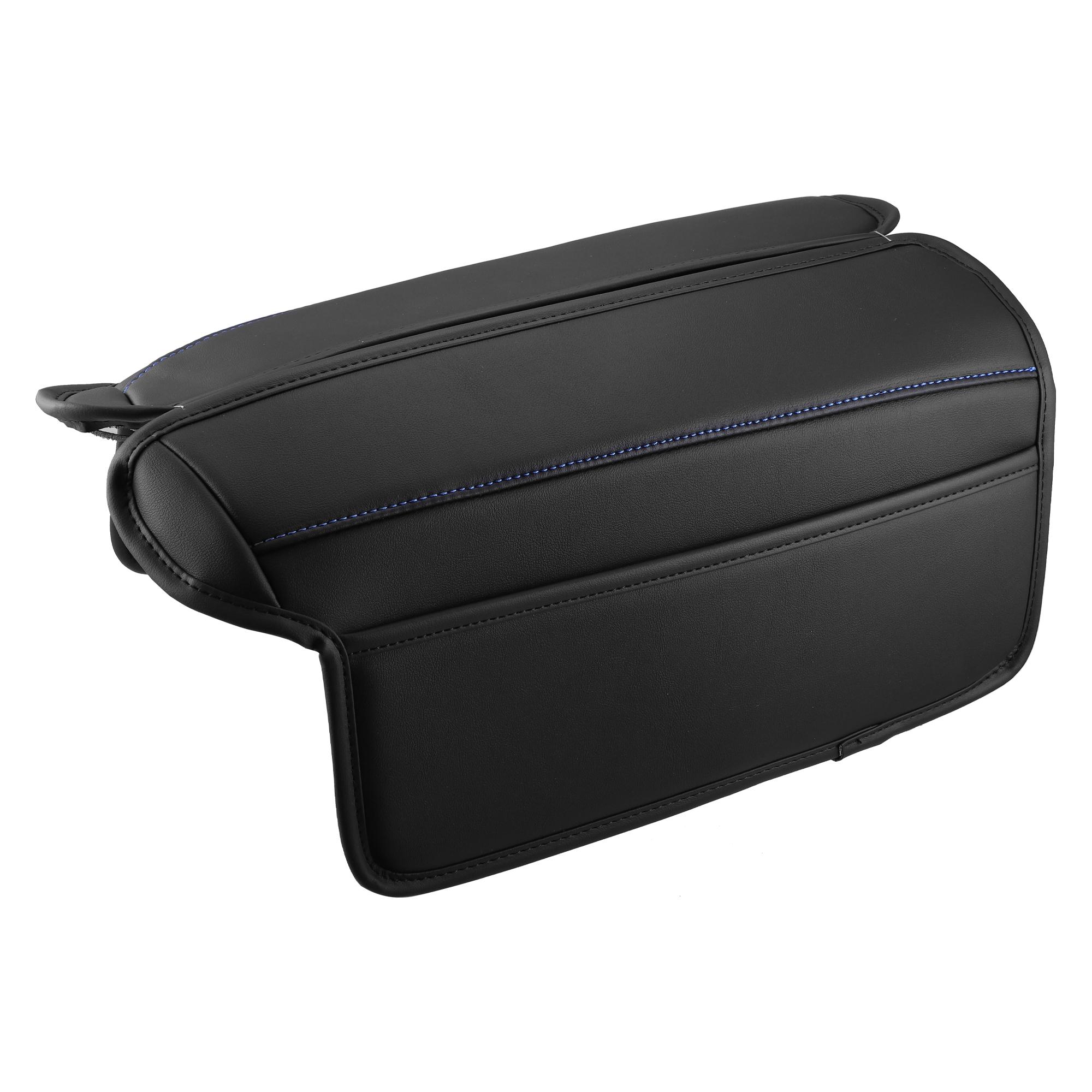 UXCELL Microfiber Leather Black Brown Armrest Protector Cover Pad Replacement for Nissan X-Trail 4th Generation 2022 Brown Line Blue Line
