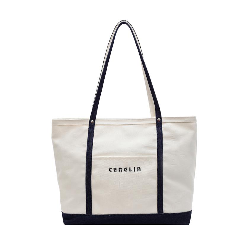 

Жіноча сумка на плече великої ємності з літерним принтом Сумка для покупок Stuednt Class Commuter Tote Bag бежевий