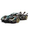 Compatible with LEGO Technic Mechanical Set Lamborghini Black Gold V12 Concept Supercar Assembled Building Block Toy