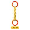 Pet Playtime Dog Toy Rope Double-Ring Cotton Blend for Interactive Enjoyment