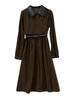 2026 Early Spring French Retro Slimming Waist Long-Sleeved Two-Piece Dress