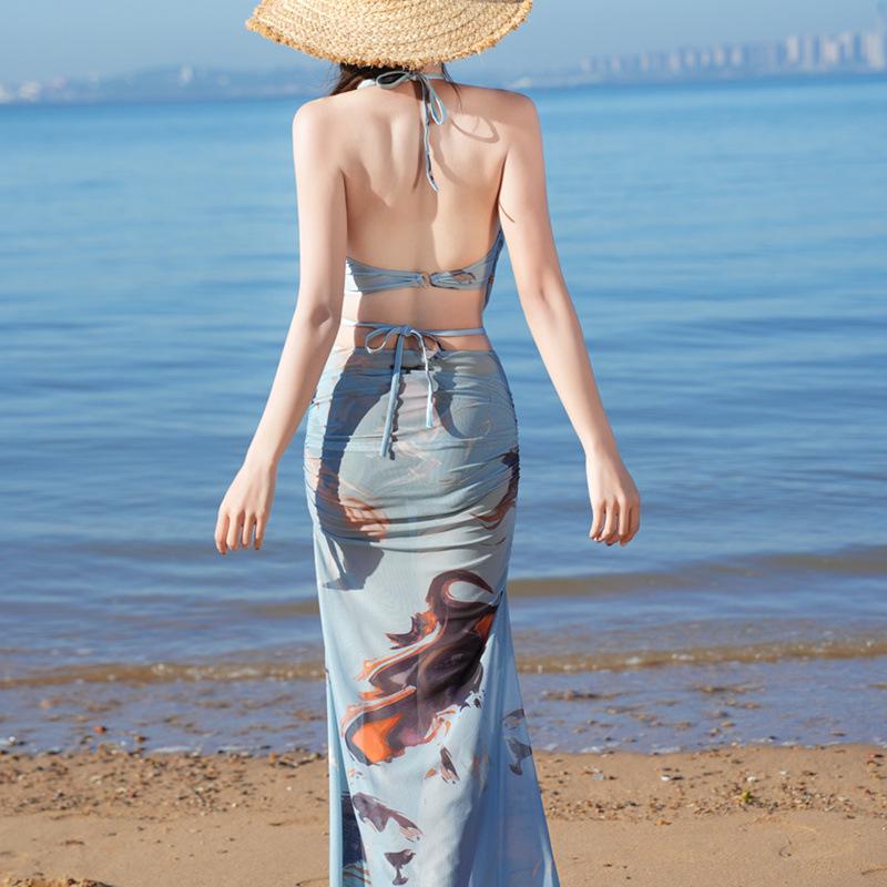 Women's Korean Bikini 3-Piece Set: Trendy Hot Spring & Seaside Swimwear