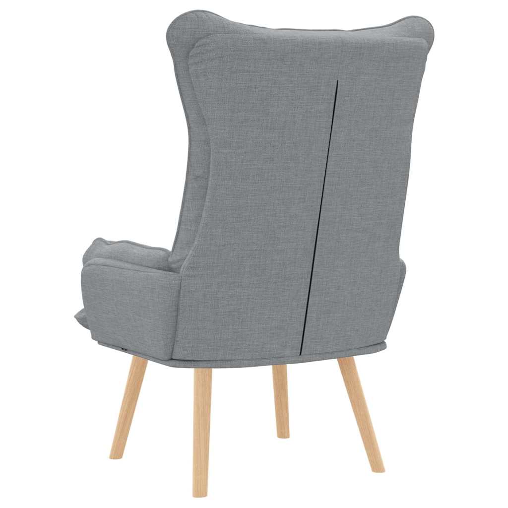 Armchair Light Grey 69 X 74 X 93 Cm Fabric and Plywood