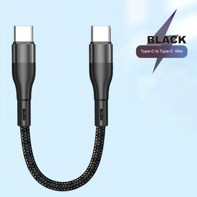 USB C To Type C Cable 66W Fast Mobile Phone Charging Cord Braided Extension Cable for Laptop/Tablet/Phone 0.25/1m