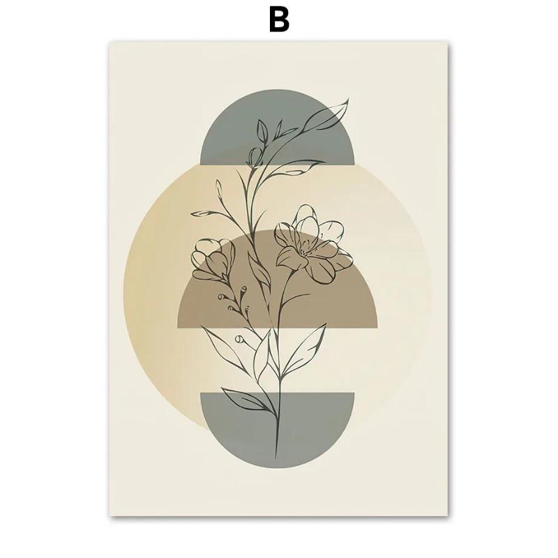 

Минималистичный Абстрактный Геометрический Бохо Радуга Линия Лист Принт Настенное Искусство Холст Картина Постер Настенные Картины Для Декора Гостиной 20x30cm no frame