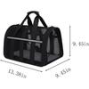 Cat Carrier, Soft Cat Carrier with Sided Zipper and Padded Shoulder Strap, Collapsible Pets Travel Carriers, Mesh Designed, Portable Carry Bag Black