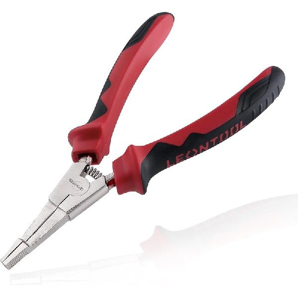 2 PCS Heavy Duty Lock Ring Pliers Set Flat Snap Ring Plier Special Circlip Pliers Reverse Retaining Ring Plier for Transmission Transfer Cases Ring 8 Straight Nose