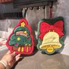 Cute Cartoon Christmas Hanging Hand Towels Super Absorbent Soft Coral Fleece Perfect For Kitchen Bathroom Holiday Home Decor