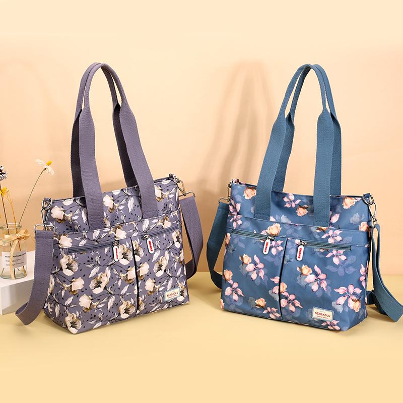 Women's Floral Pattern Handbag Vintage Shoulder Bag Large Capacity Crossbody Bag