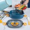 Microwaveable Insulated Lunch Box with Cutlery: Large Capacity Bento for Office Workers and Students