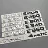 Letters E200 E260 E300 E400 E220d E350e E300de 4Matic ABS Emblem For Mercedes Benz W213 W222 W221 W177 Car Trunk Logo Sticker