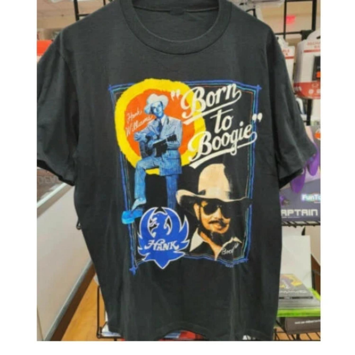 Hank Williams Jr T-shirt 90s Pure Hank Tour 1991 Retro Unisex Black T-shirt S чёрный
