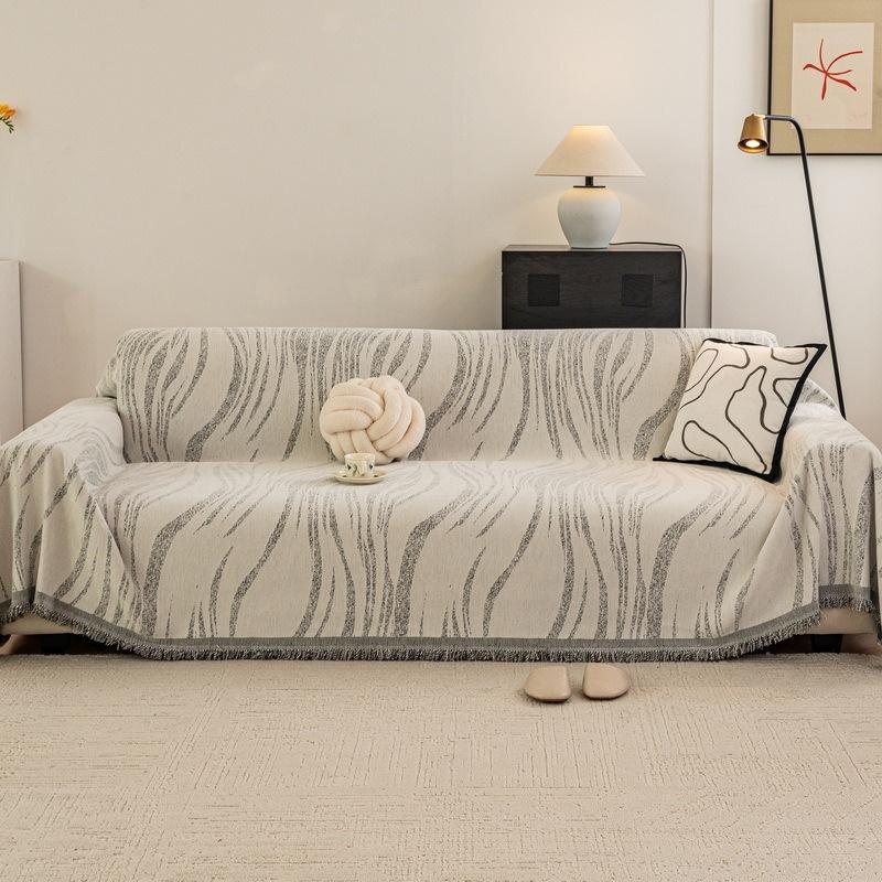 Chenille French Style Sofa Blanket For Living Room Anti-Dirty Sofa Slipcover Tassel Four Seasons Couch Towel Camping Travel Rugs