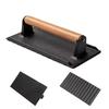 Meat Press Press Heavy-Duty Patty Maker Wooden Handle Burger Meat Press Mold Kitchen Tools And Gadgets Tools Accessories