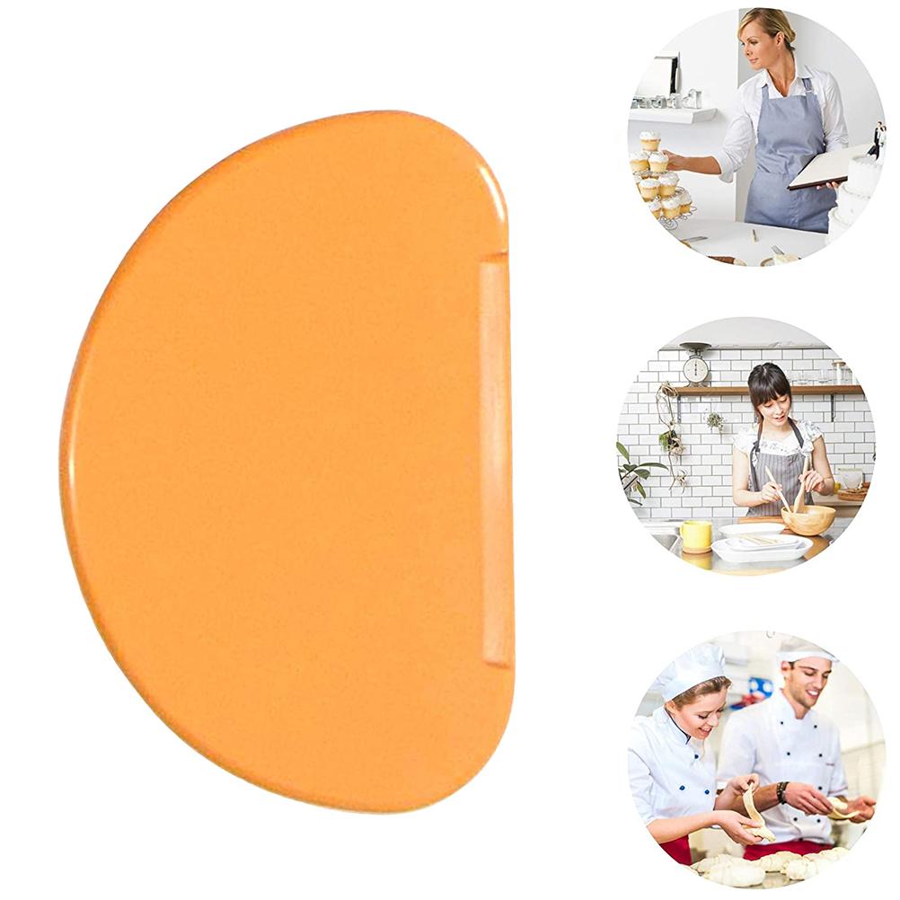 Spatola per impasto in silicone con bordo a semicerchio, livellatore per torte, raschietto per torte, tagliapasta, strumenti per la cottura