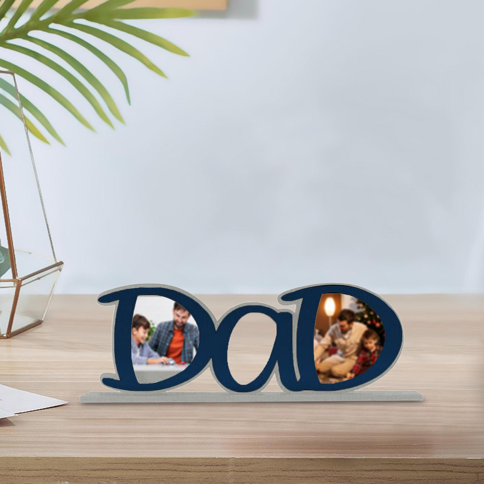 

Letters Picture Frame Pictures Holder Tabletop Decor Bracket Photo Clip for Living Room синій