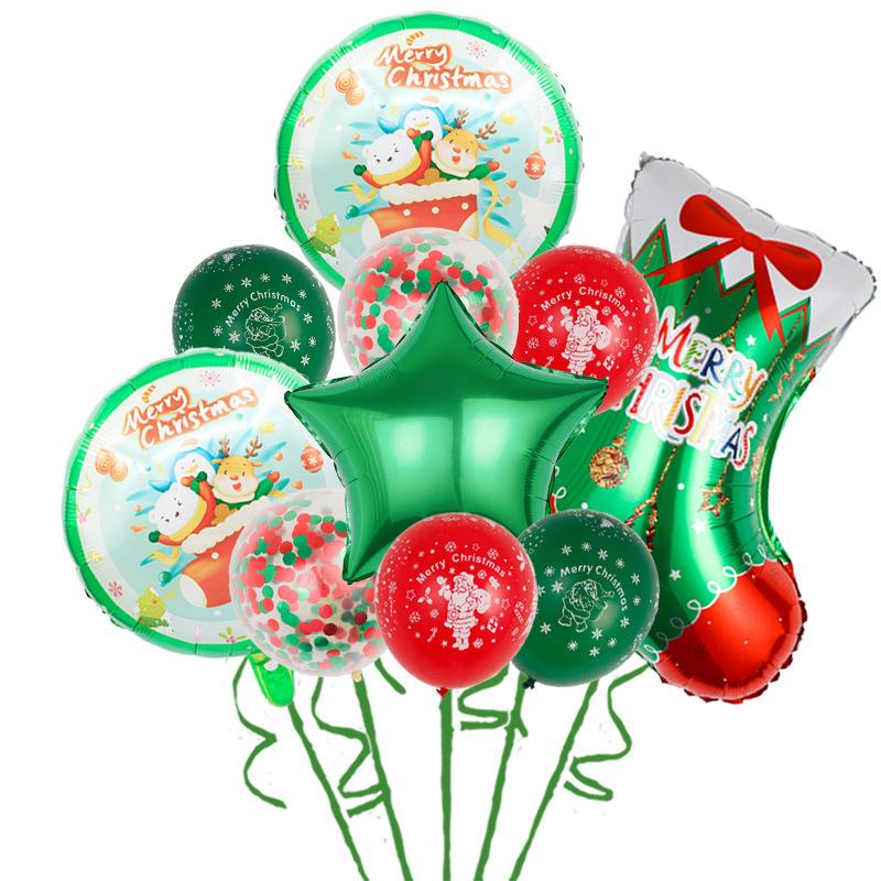 Weihnachtsballonanzug Weihnachtsmann Schneemann Elch Weihnachtsbaum DIY Weihnachts-Globos Kindergeschenke für Zuhause Neujahr 2024 Navidad Dekor