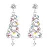 Autumn and winter zircon Christmas tree stud earrings light luxury niche high-end earrings Christmas atmosphere exquisite versatile earrings