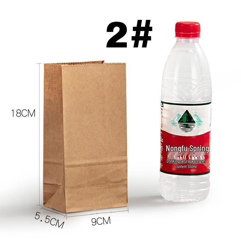 Kraft Paper Bag: Square Bottom, Oil-Proof, Printed Bread Packaging, Disposable Takeout Bag