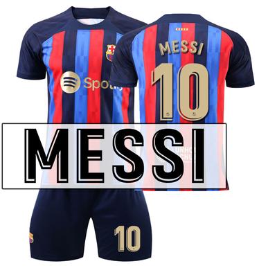 2022-23 Barcelona Home Jersey #10 Messi #9 Lewandowski #8 Pedri #30 Gavi #17 Aubameyang Football Jerseys