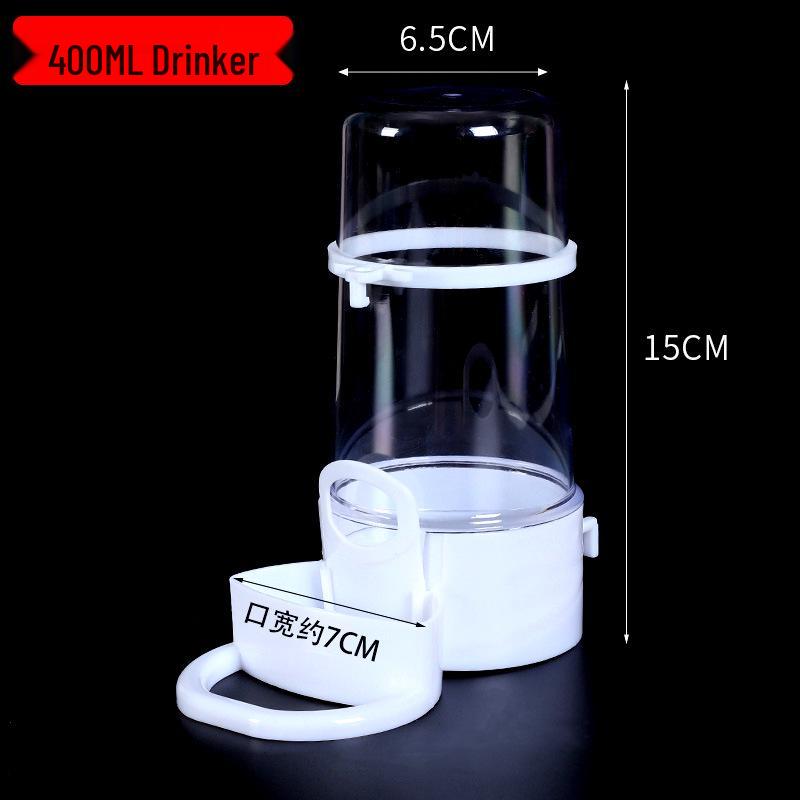 Large Capacity Dual-Use Parrot Waterer & Feeder - Anti-Spill, Anti-Splash, External Hanging Design