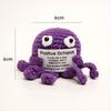 Positive Crochet Dog Doll With Affirmation Card Home Room Decoration Funny Handmade Plush Wool Doll Ornaments Christmas Gifts