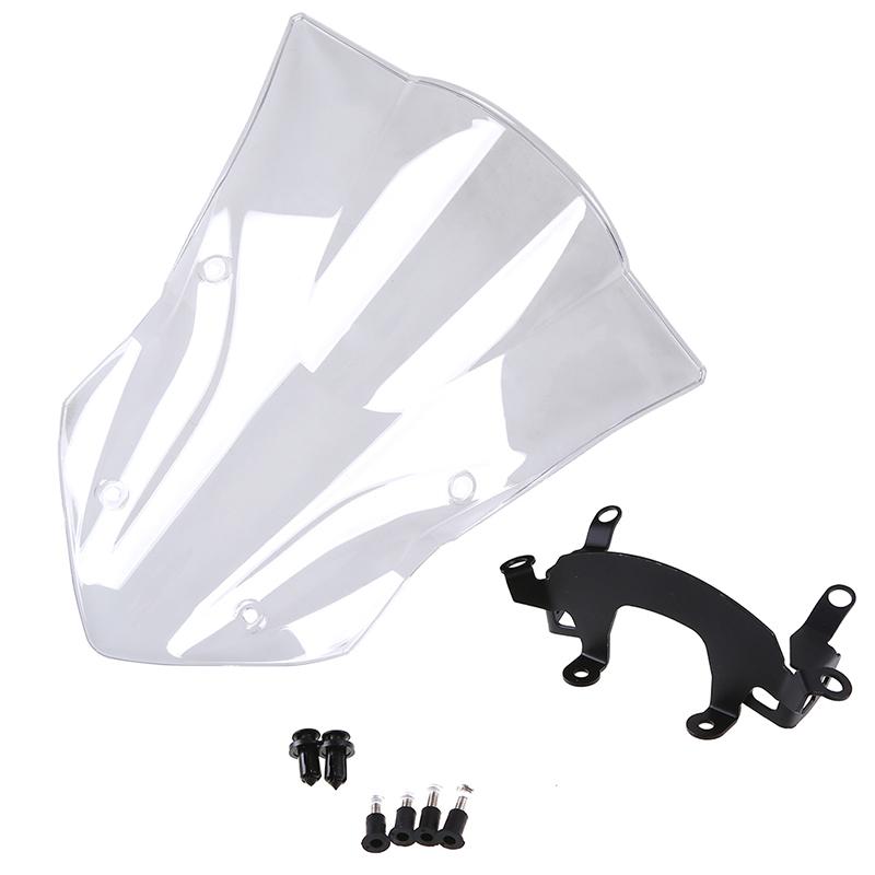 Windscreen Fit for Kawasaki Z900 2017-2018 Windshield Double Bubble Shield Deflector Fairing Bracket Motorcycle Accessories