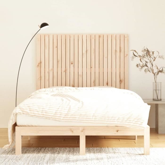 824968 vidaXL Wall-mounted Headboard 140x3x110 Cm Solid Pine Wood