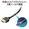 Elecom HDMI-Kabel High Speed ??[HIGH SPEED mit ETHERNET Zertifiziert] 3m 4K/2K Dreifach geschirmt Vergoldet ARC Kompatibel mit Fernsehern, PCs, Spielkonsolen, et