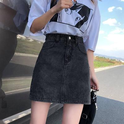 Women's High-Waist Mini Denim A-Line Skirt - Summer 2022 Hot Girl Style