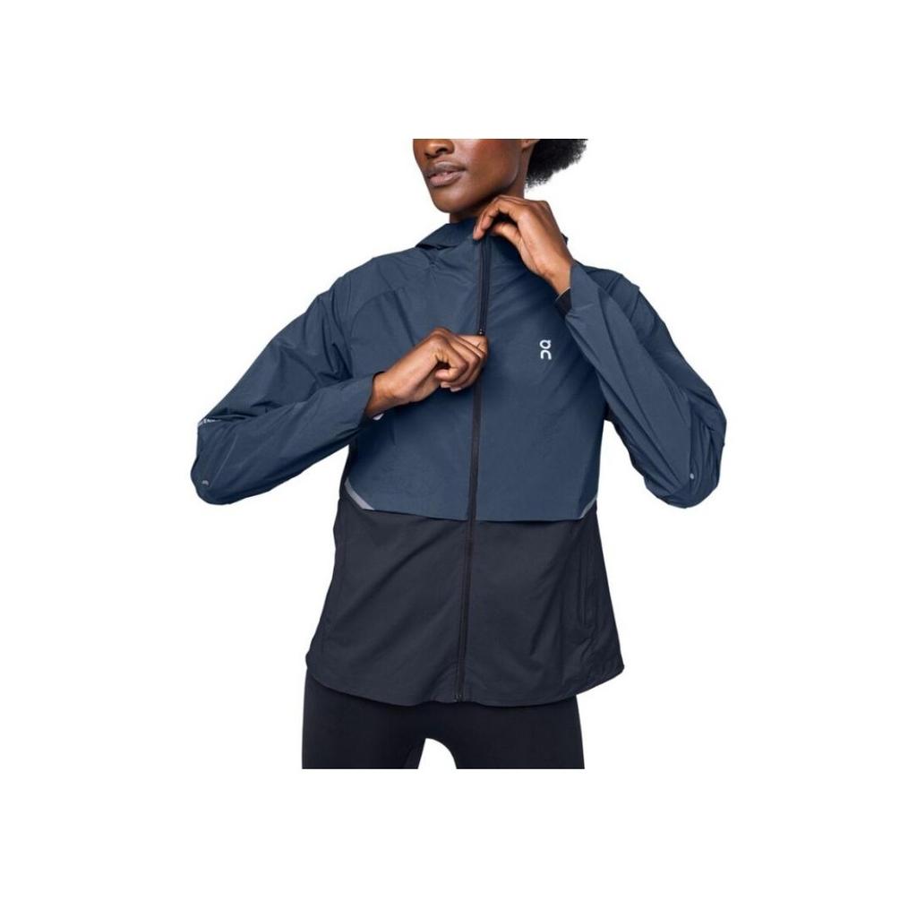 On Color Block Hooded Zip Lg Sleeve Jacket Women Jacket Blue 1WE10410133