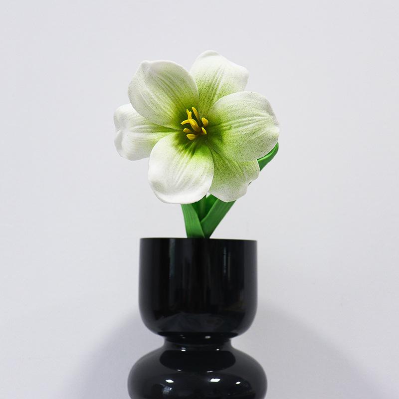 40cm Smiling Brownie Tulip Simulation Flower Wedding Bouquet Fake Tulip Interior Decoration PU Simulation Tulip