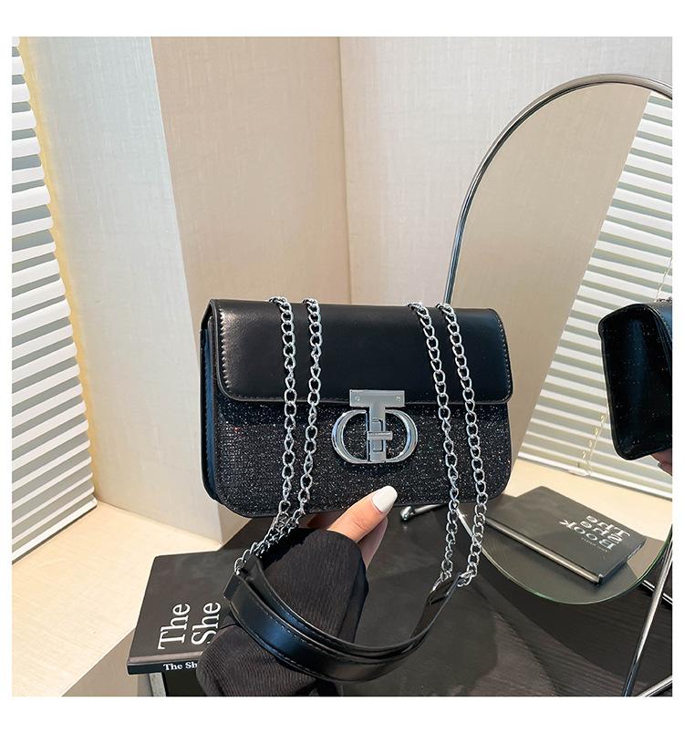 Douyin Xiaohongshu Интернет-знаменитость новая блестящая женская сумка модная темпераментная универсальная сумка через плечо с бусинами повседневная сумка-тоут тренд