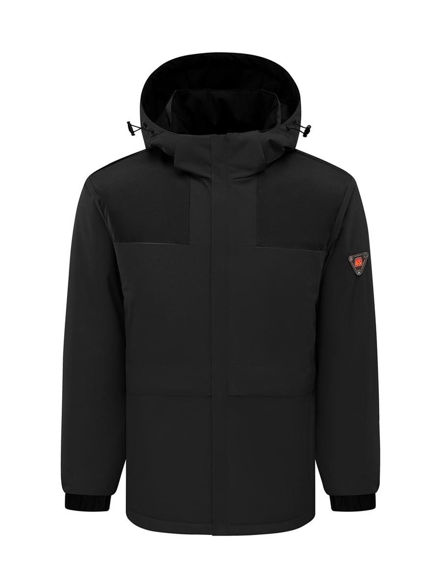 

Plus Size Graphene Temperature-Controlled Heated Windbreaker Extra Large чорний