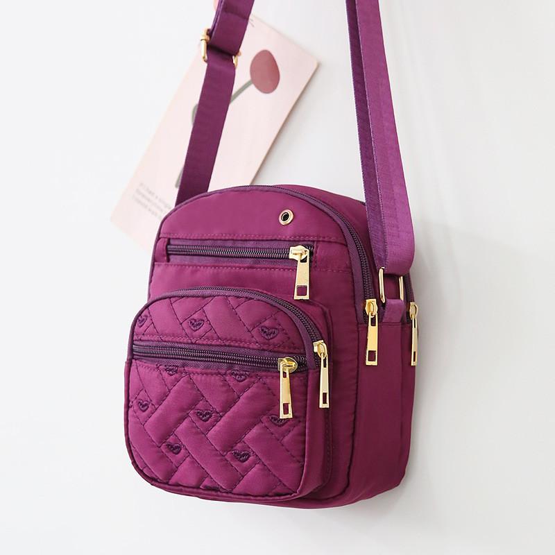 Oxford Fabric Small Shoulder Bag For Women With Zipper Closure For Daily Use