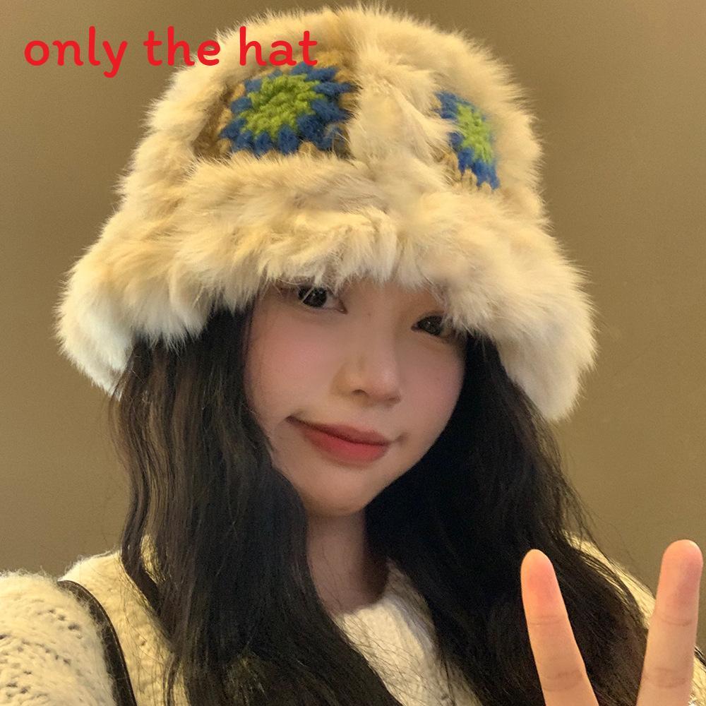 

Retro Plush Hat With Tassel Design For Casual Fashion Off White