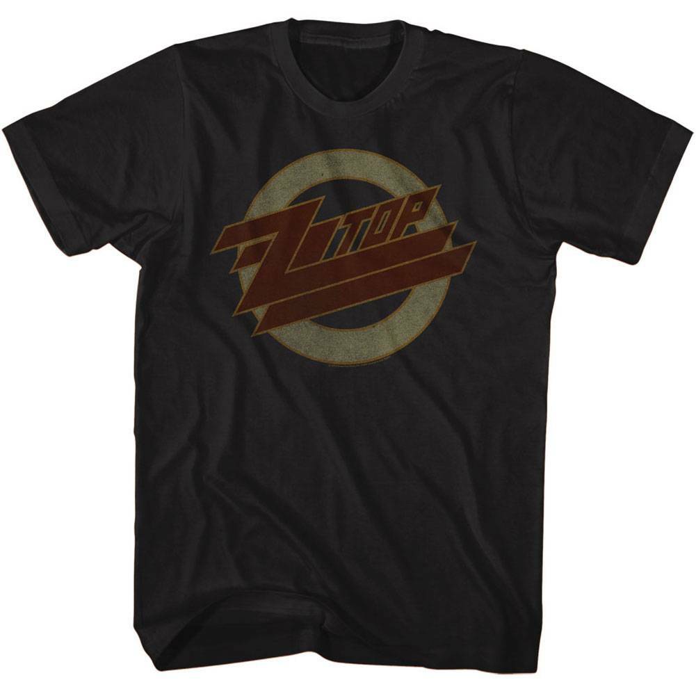 ZZ Top Logo Fade Black Adult T-Shirt M