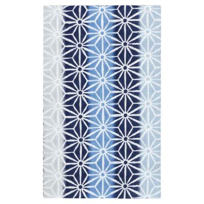 Hamamonyo Tenugui Hand Asanoha Stripe Navy (Japanese Towel) - -