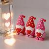 Mini Gnome Figurines Set for Hide And Seek Game Valentines Day Heart Gnomes Red Pink Unique Home Table Decor Romantic Gifts