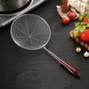 5 velikostí nerezový olejový filtr na smažení sítko s ochranou proti opaření hluboký hrnec smažení síto naběračka dlouhý cedník nudle ovoce použití