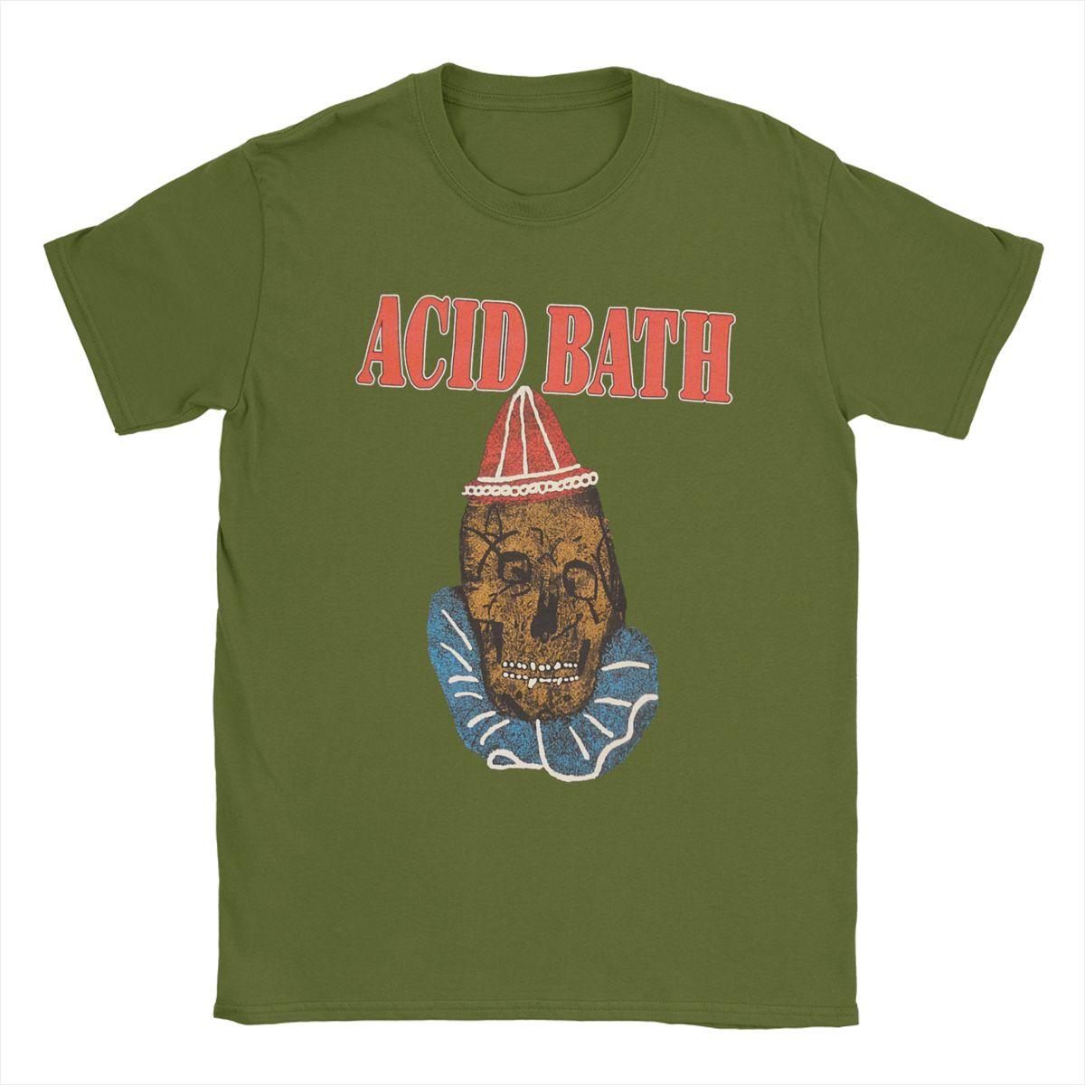 

Men s T-Shirts Acid Bath Vintage 100% Cotton Tees Short Sleeve T Shirt Crew Neck Clothes 6XL 4XL